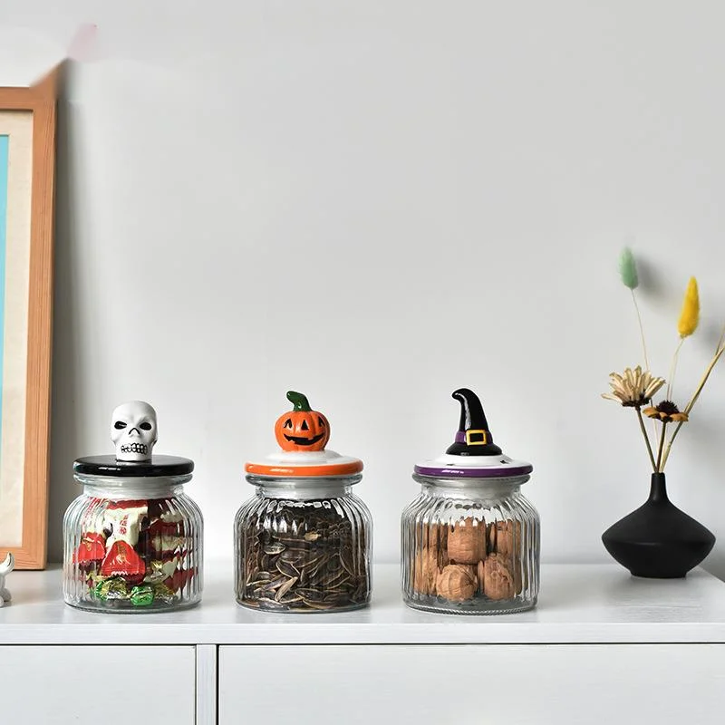 https://ae01.alicdn.com/kf/S1ff6440f99fd46be9f05030a9a5c2ef6J/Food-Storage-Jar-3D-Ceramic-Pumpkin-Witch-Skull-Skeleton-Halloween-Decor-Clear-Glass-Bottle-Candy-Dried.jpg