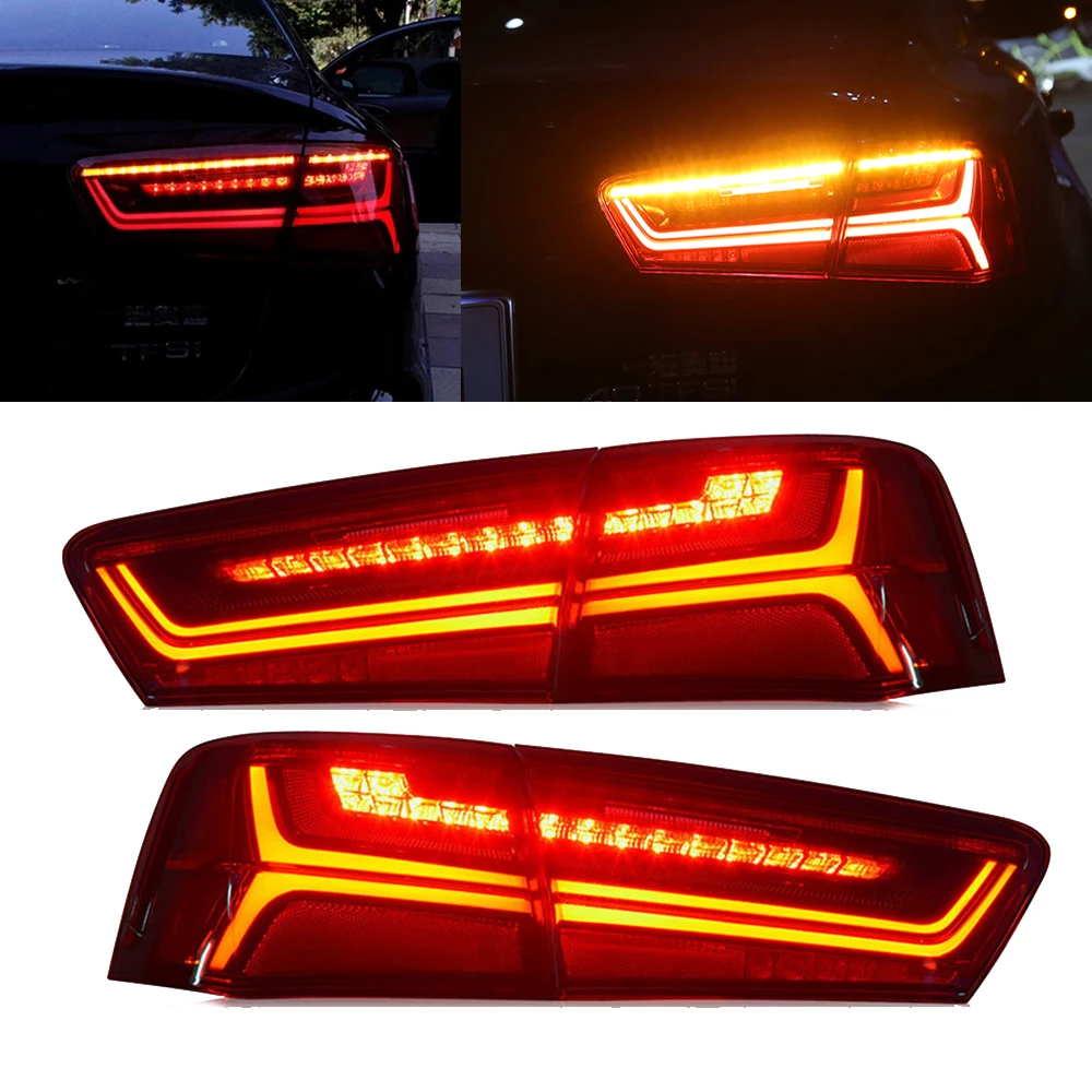 

Car Rear Lights For A6 A6L C7 2012-2015 Tail Lights Rear Lamp LED DRL Running Signal Brake Reversing Parking Light Facelift