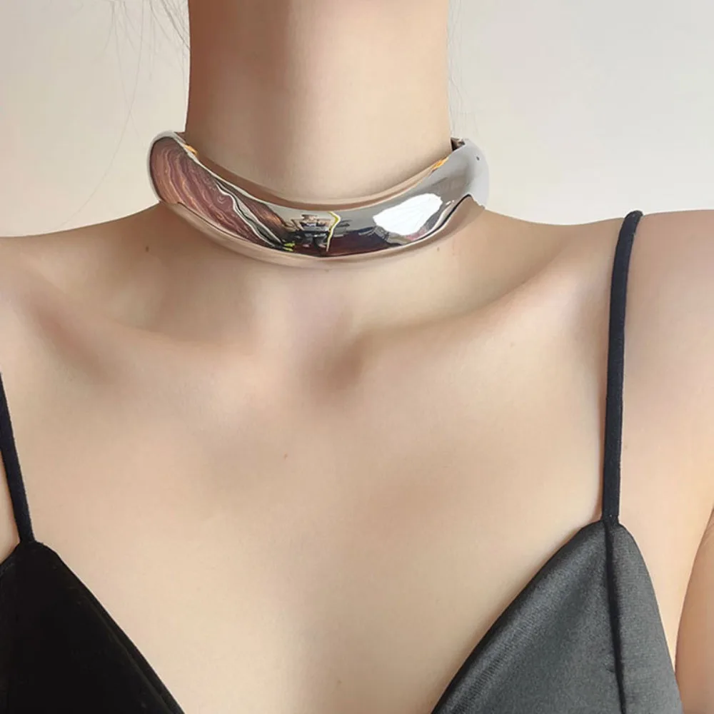 Metal Waterproof Big Choker Necklace for Women