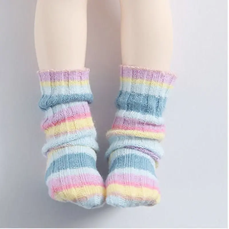 generation dolls 5pc Girls Bjd Dolls Accessories Socks 30cm 1/6 Bjd Toys Threaded Socks Piled Socks Long Sock DIY Dressup Toys Children Gift elsa doll