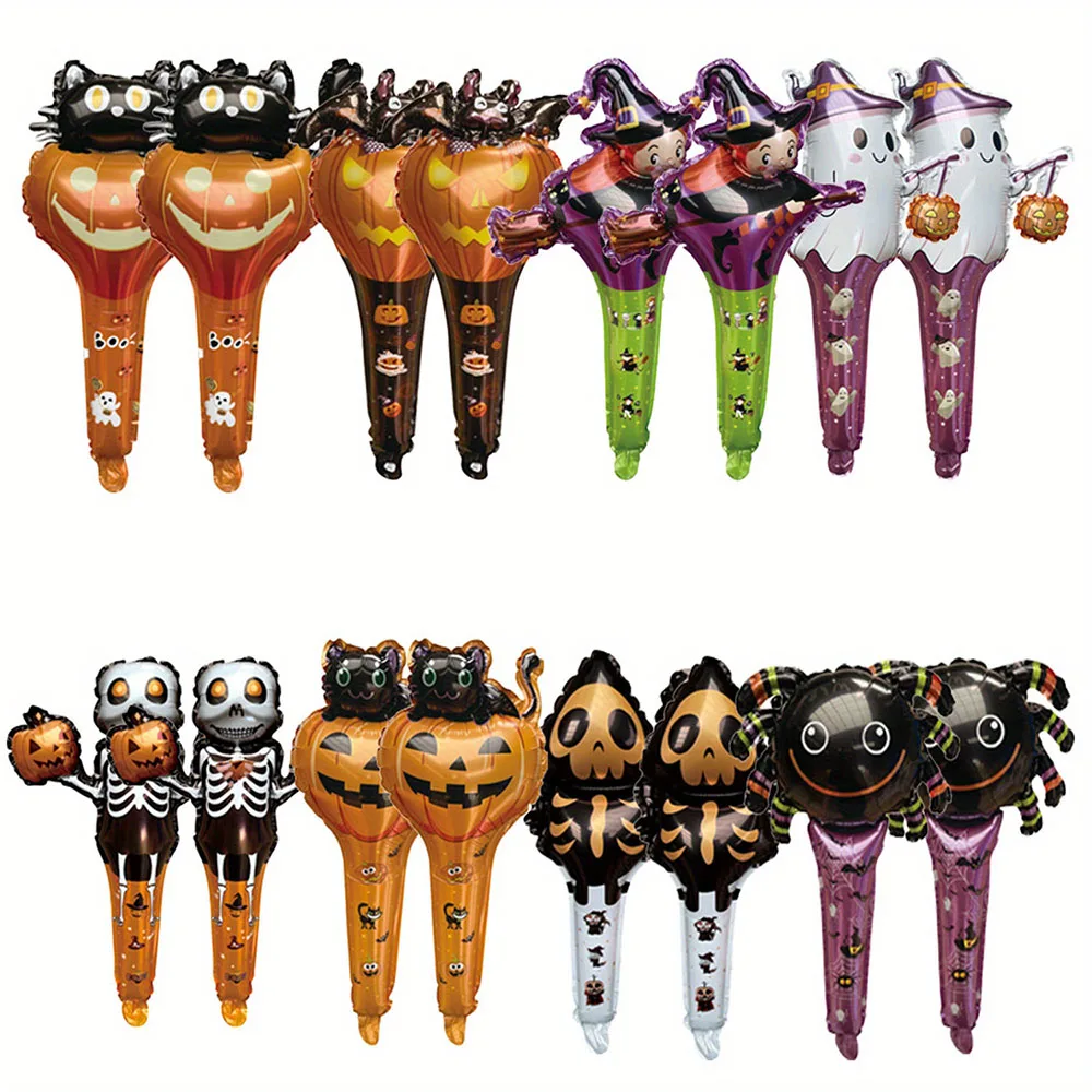 32/16/8 stücke Halloween Ballon Kürbis Vampir Geist Folie Ballon Kind Geschenke Handheld Strike Ballon Halloween Party Dekoration