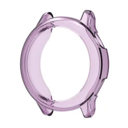 Durable Soft TPU Protective Case for Smartwatches - Resistant Hollow Bumper Shell Accessories (Purple)