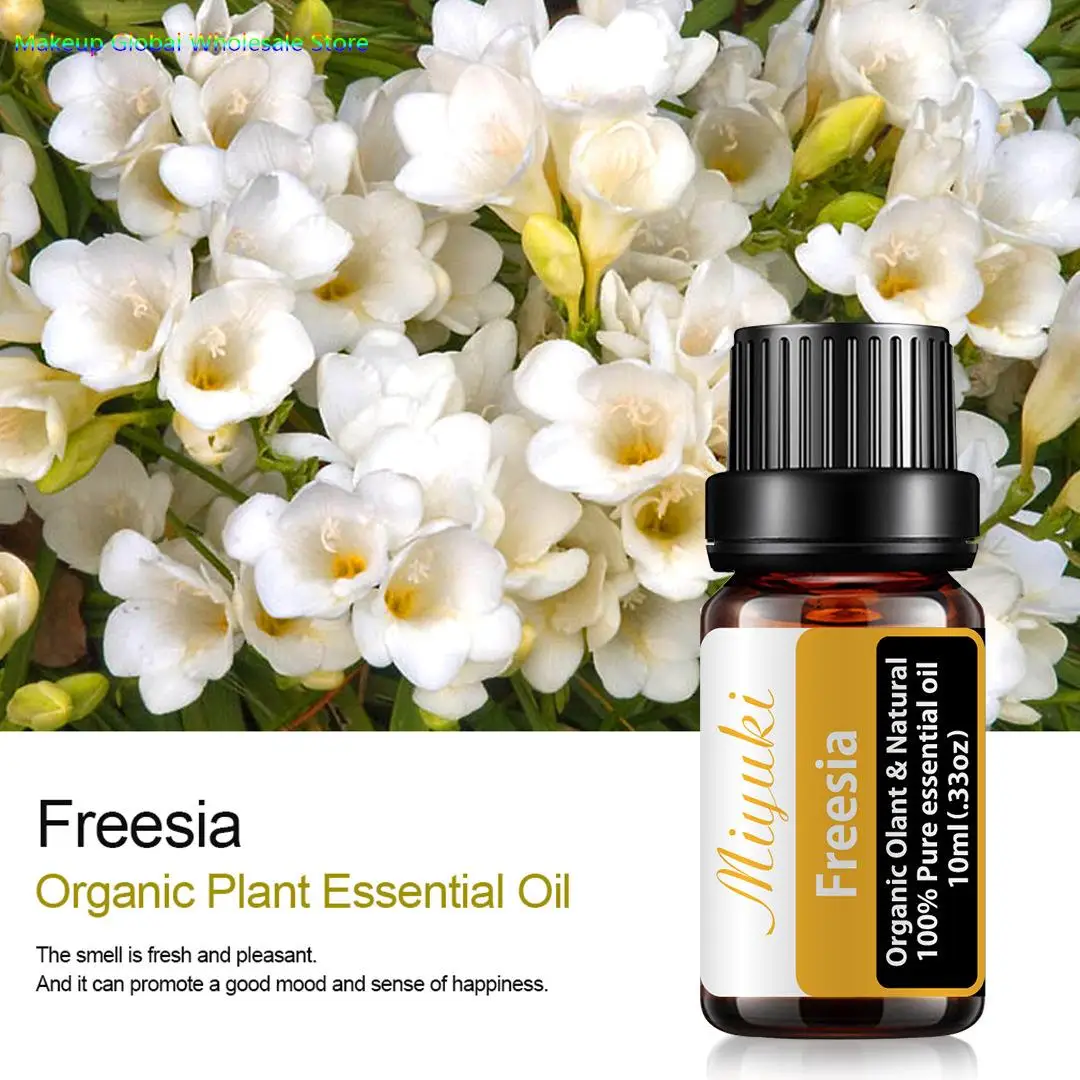 3Pcs*10ml Freesia Aroma Oil Organic Olant Natural Pure Essential Oils Esenciales Aroma Sleep Aid Humidifier Aromatherapy