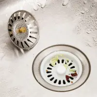Kitchen Waste Stainless Steel Sink Strainer Plug Drain Filter Stopper Basket Dra 2
