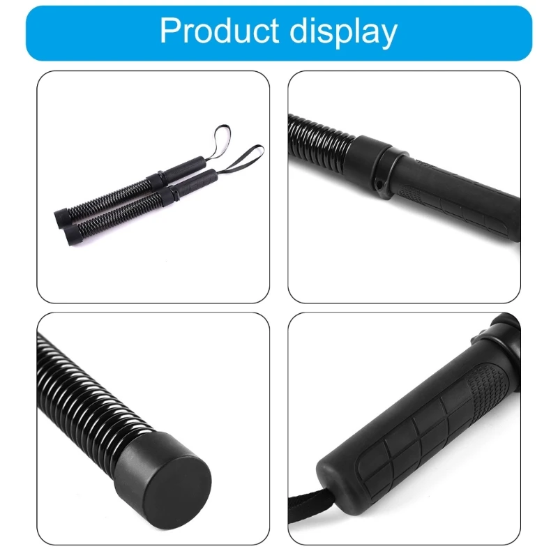 Portable Workout Rope Rod Battle Rope Replacement Spring Rod for Men Women 2Pcs