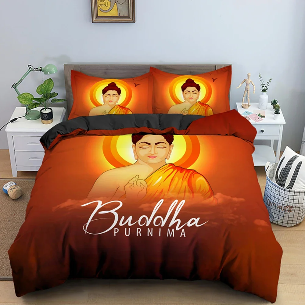 Familie Buddha Bettwäsche Set Mandala Quilt Abdeckung Luxus Twin King Size Bett Sets Böhmische Bettwäsche 2/3 stücke mit Kissenbezug – Detail 8