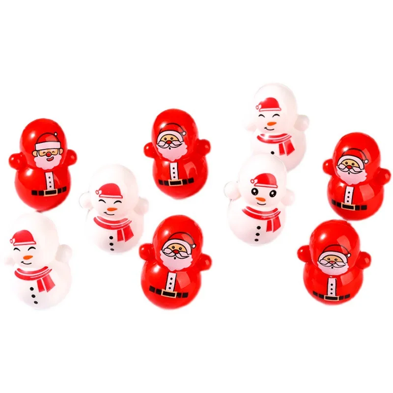 5 Pcs Novelty Funny Cartoon Christmas Tumbler Creative Cute Red White Tumbler Children Christmas Prank Funny Toys
