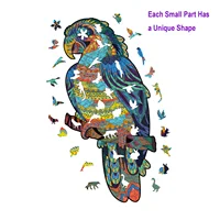 Wooden Puzzles for Adults, 100/200/300 Pieces Uniquely Irregular Animal Shaped Wooden Puzzles, High-difficulty Puzzle 2