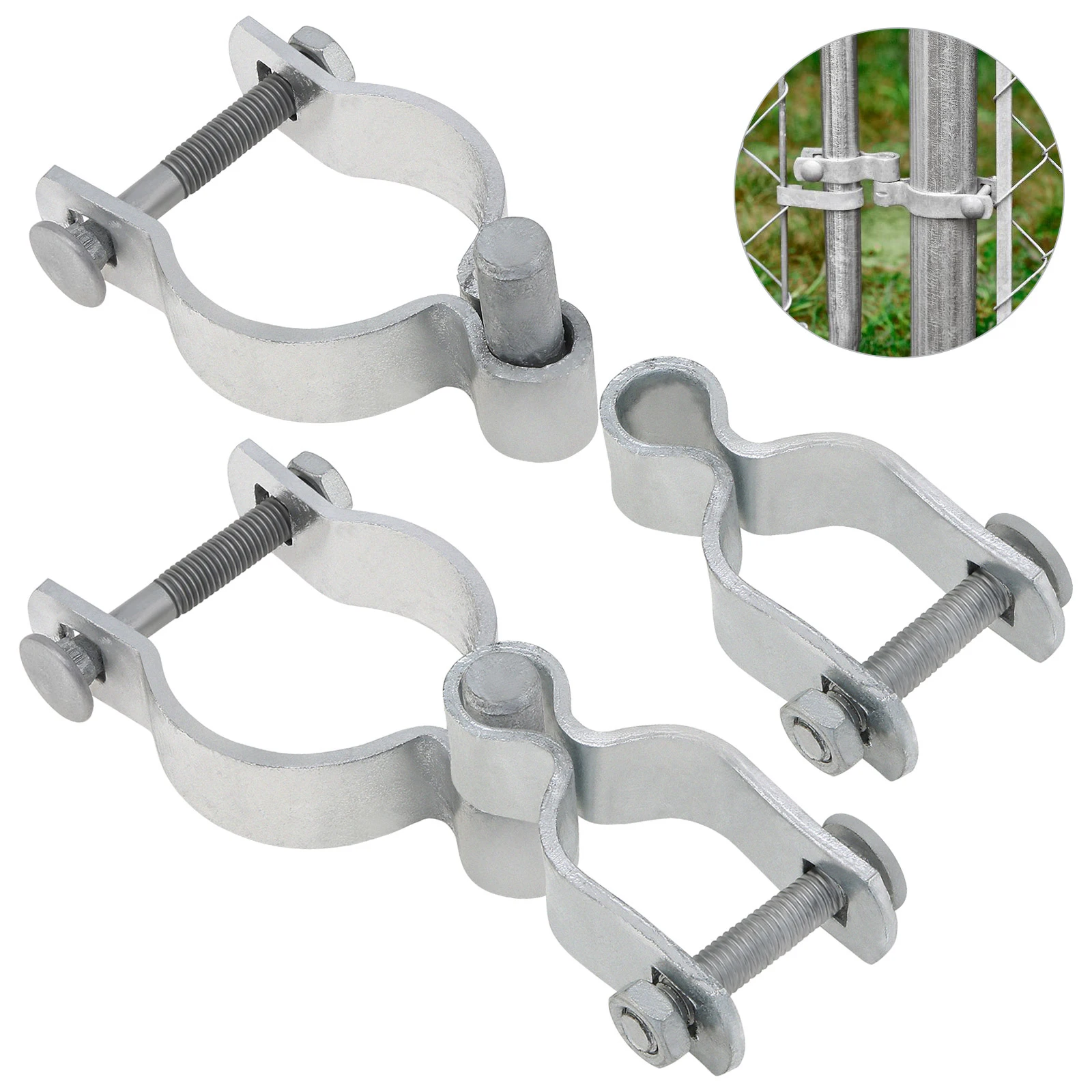 Chain Link Fence Gate Post Dobradiça Dobradiças Masculinas Heavy Duty 13 8×2-3 Feminino Pcs