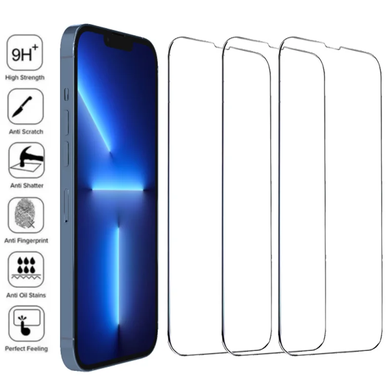 Screen Protector for iphone 13 mini 12 11 14 15 Pro Max Glass Film for iPhone 12 Mini Tempered Glass for iPhone 15 Pro Cristal
