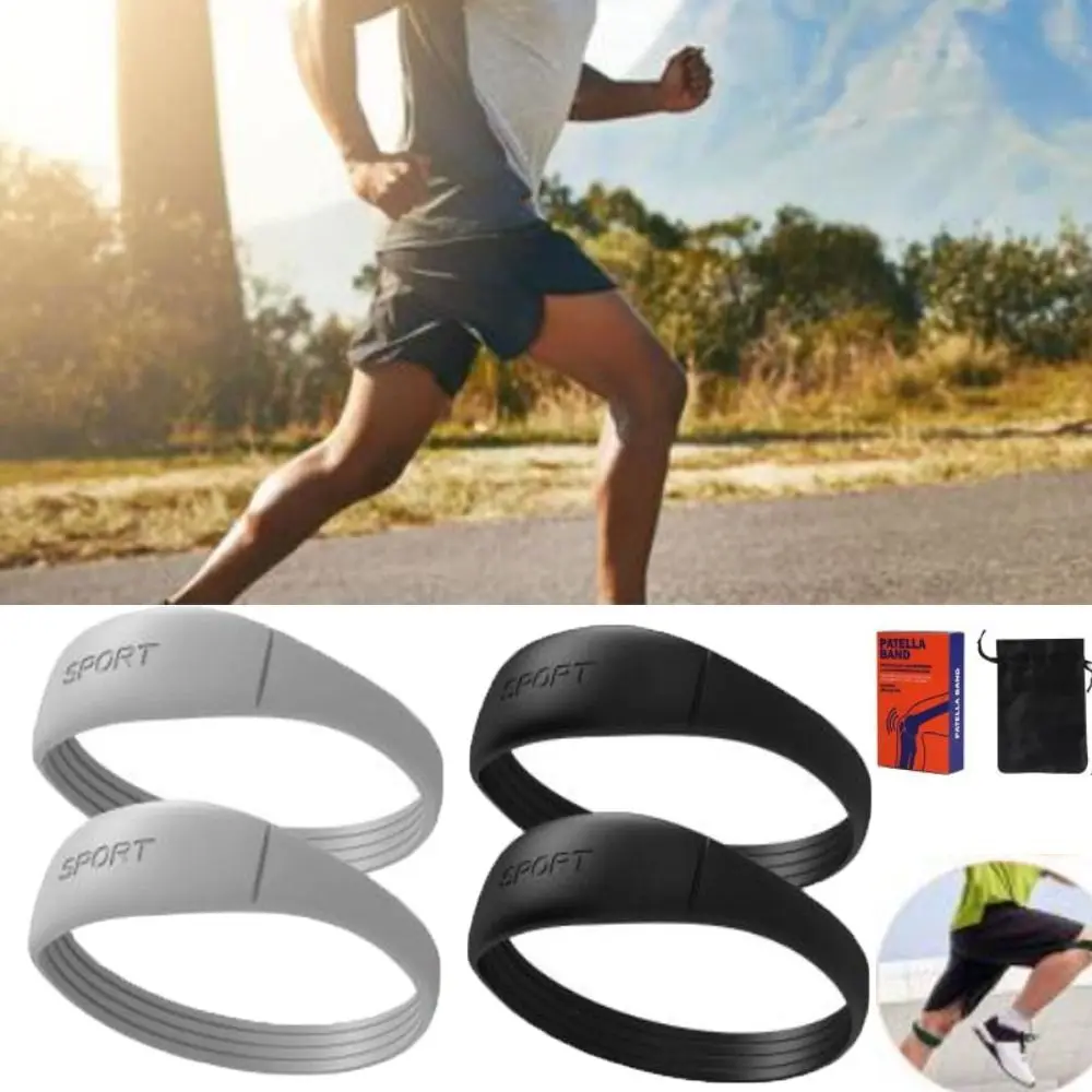 Silicone Patella Tendon Knee Straps Knee Support Fixed Protection Patella Knee Strap Highly Elastic Flexible