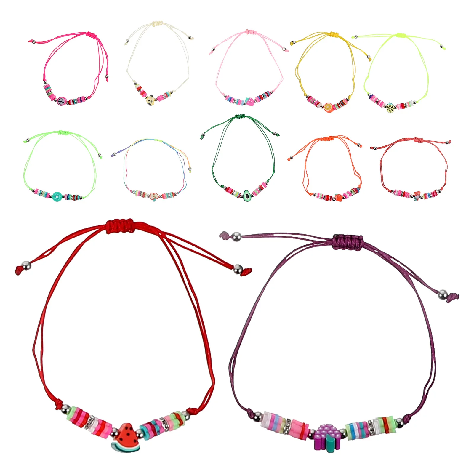 

Dragon Fruit Bracelet Beads Women Bracelets Friendship Bohemian Stackable Wrist Jewelry Charm for Decor Clay Girls