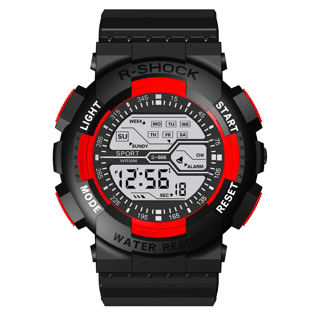 Luxury Sport Watch Men Outdoor Waterproof Watchescolorful Luminous Military LED Digital Wrist Watches Men Mechanical Watches 