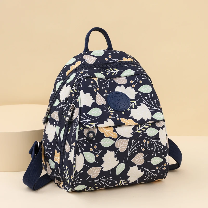 Fashion Flower Pattern Waterproof Oxford Women Backpack High Quality School Bag for Girls Large Capacity Travel Bags Bagpack