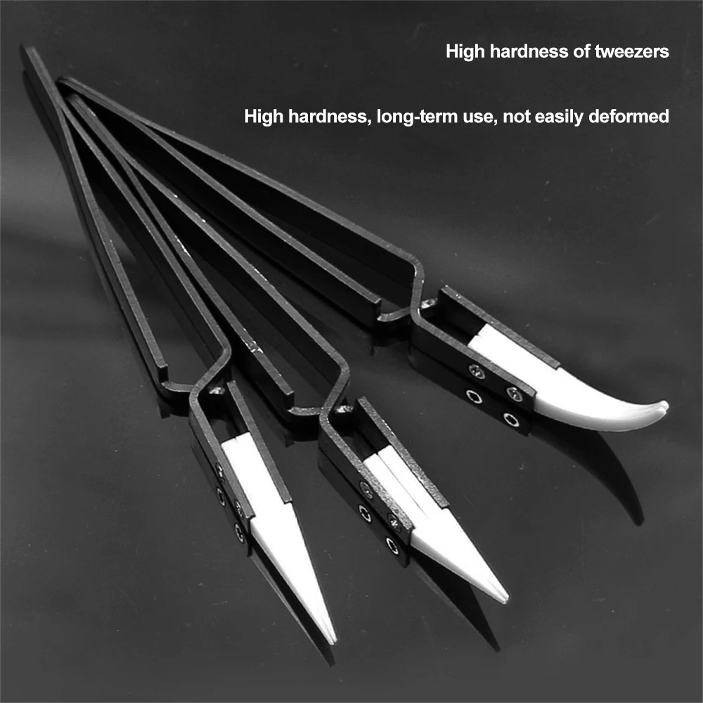 Xiaomi Ceramic Tweezer Anti-Static Straight Curved Industrial Electronic Soldering Tweezer Stainless Steel Insulated Tip Tweezer