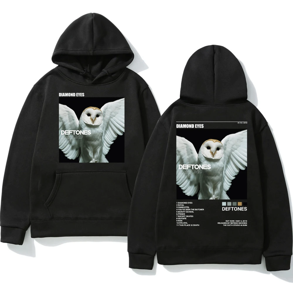 

Deftones Diamond Eyes Double Sided Graphic Print Hoodie Alternative Rock Gothic Long-sleeved Sweatshirts Men's Women Pullover
