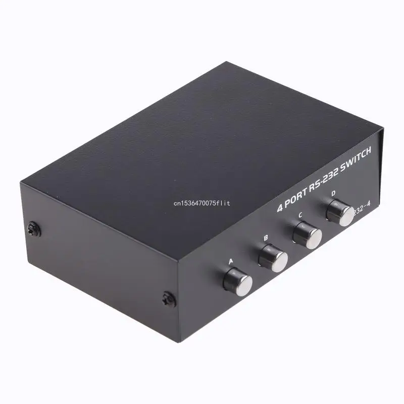 케이스용 금속 4 포트 수동 Rs-232 Pc 공유 직렬 장치용 스위치 4 in 1 O Dropship