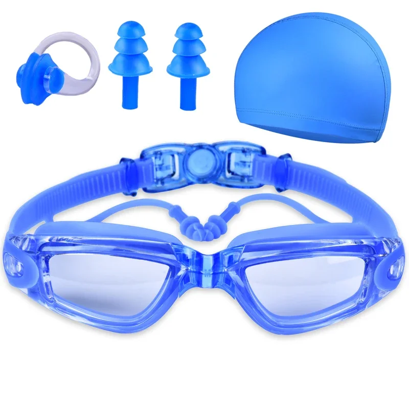 Adult Swimming Goggles Swimming Goggles Waterproof Fog-Proof High-Definition Equipment Cap Suit
