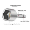 48mm Impact Socket Magnetic Nut Screwdriver,6-13mm Drill Bit Set 1/4” Hex Socket Adapter Bolt Drivers Socket Kit Hand Tools 3