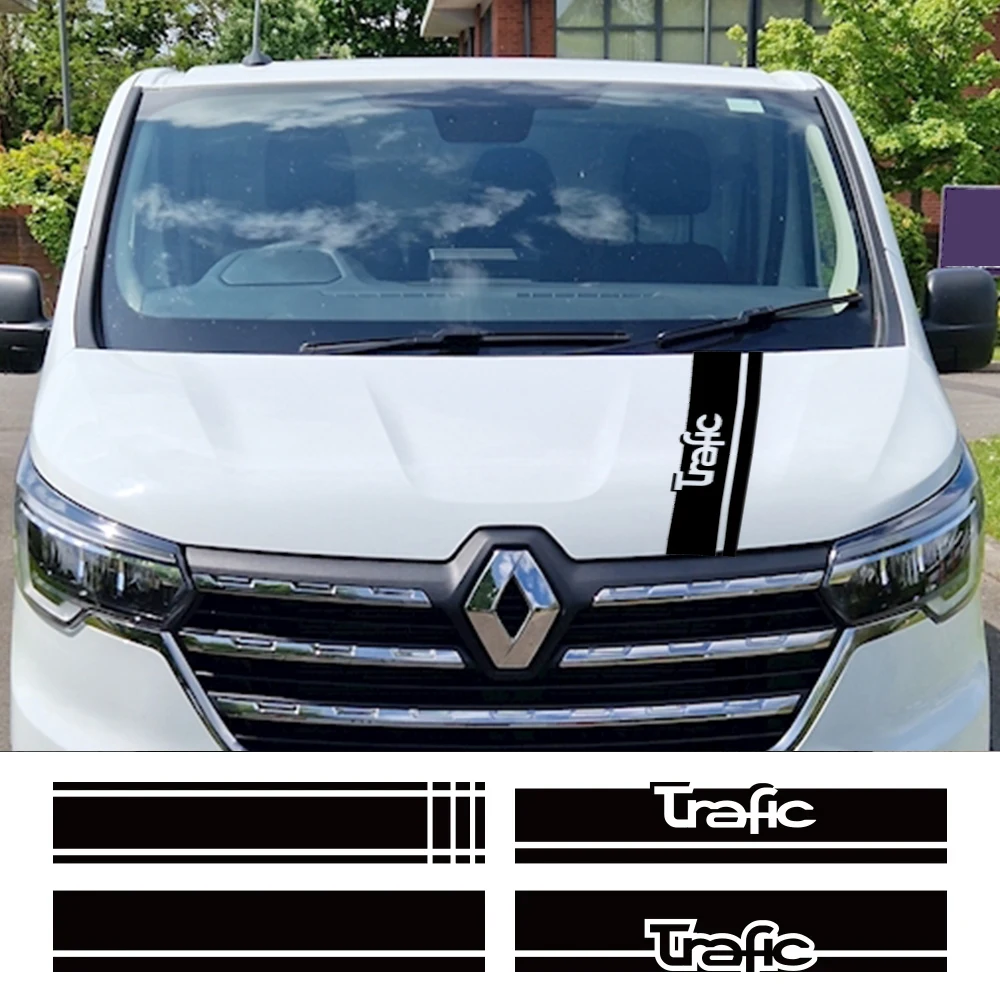 Kaufe 2PCS Auto Tür Aufkleber Für Renault Trafic 3 2 MK1 MK2 MK3 Tuning  Zubehör Camper Van Seite Streifen grafiken Vinyl Film