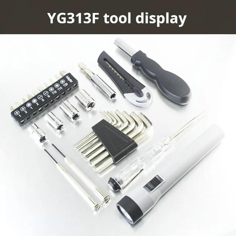 Hardware Combination Tool Storage Box Mini Tire Appearance Multi-grids Screwdriver Flashlight Utility Knife Suit 2