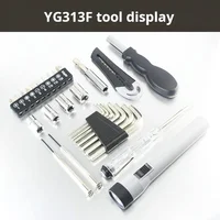 Hardware Combination Tool Storage Box Mini Tire Appearance Multi-grids Screwdriver Flashlight Utility Knife Suit 2