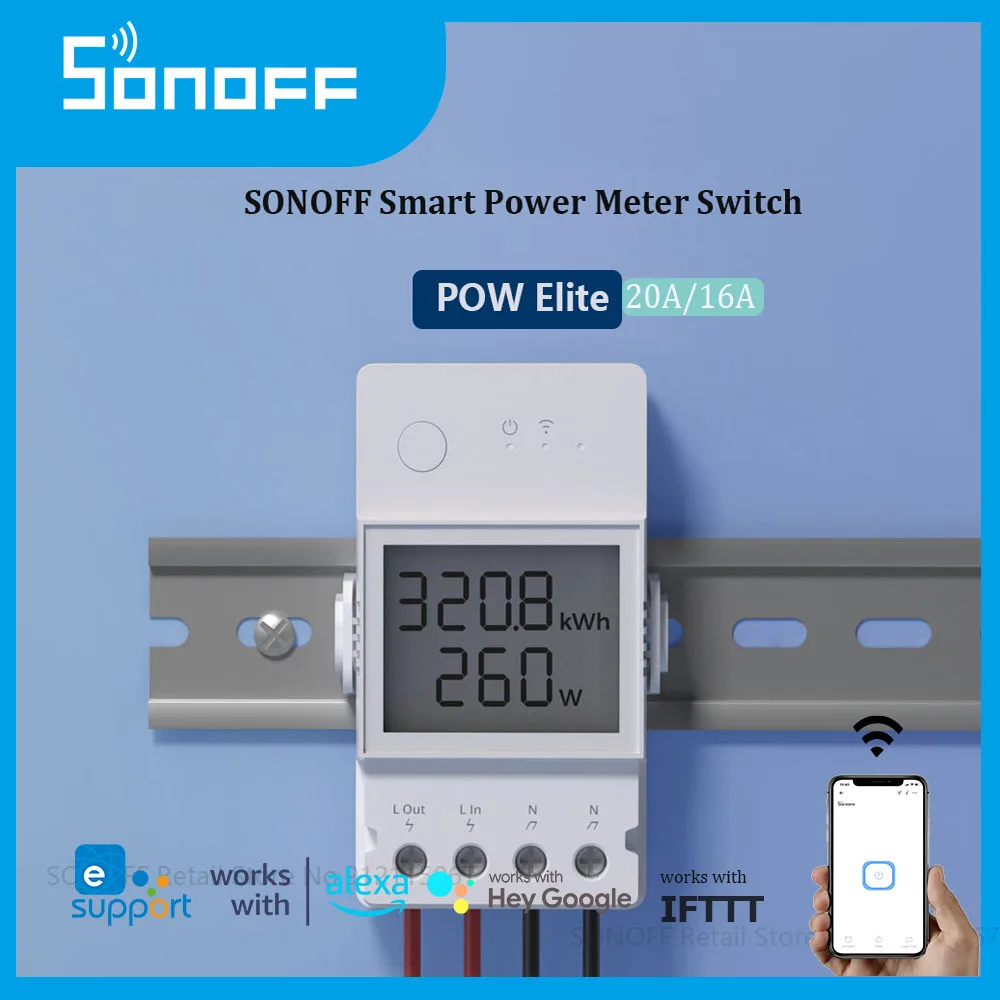 SONOFF Module de consommation d'énergie Pow Elite 16A/20A, avec