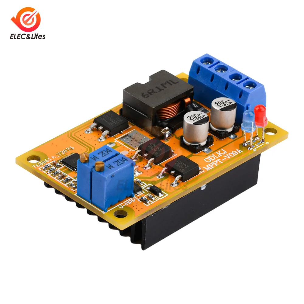 6A Mppt Regolatore Del Pannello Solare Controller Pannello Di Controllo Della Ricarica Solare Ricarica Della Batteria 9V 12V 24V 100W Interruttore Aut