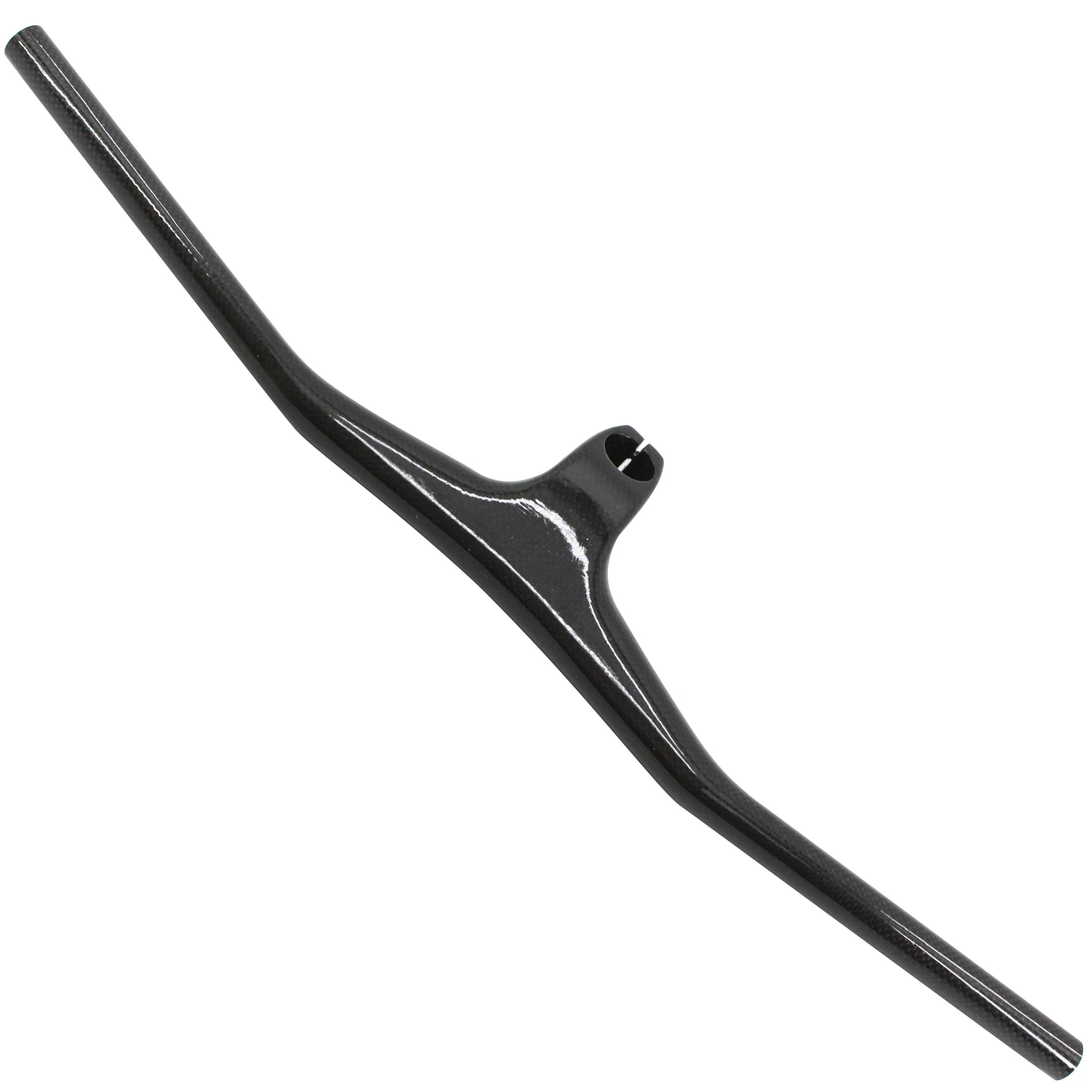 Mountain bike 3K full carbon fibre bicycle handlebar and stem integrated carbon MTB bar -17 degrees angle bicycle handlebar