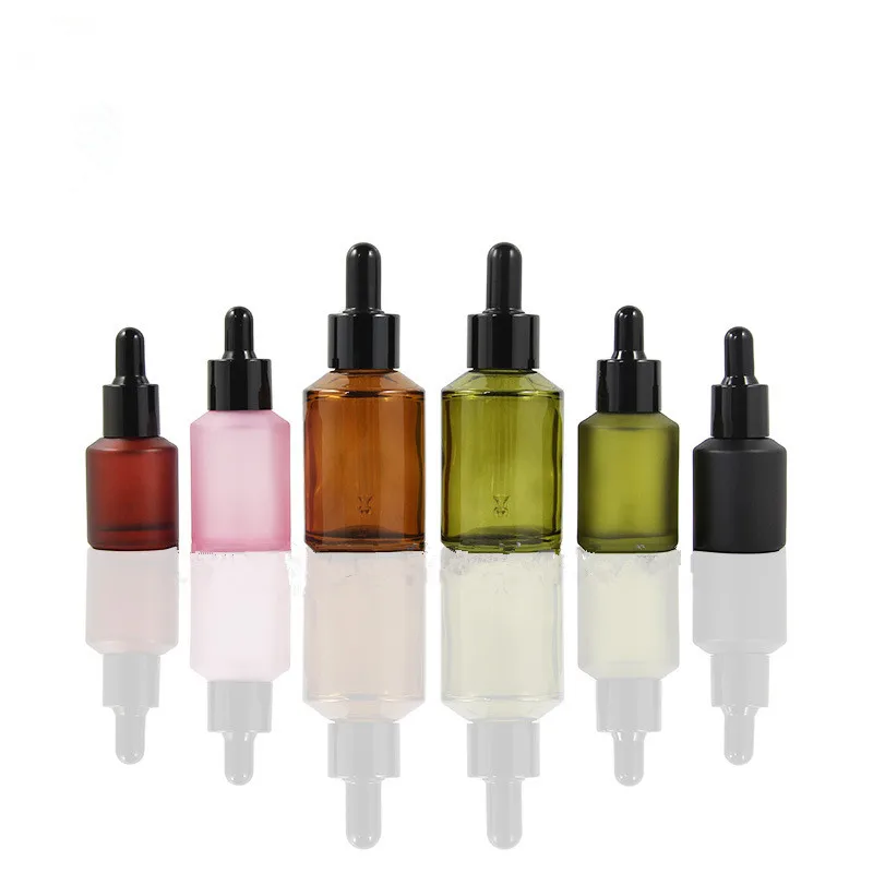 12pcs/pack 15ml 30ml 60ml Empty Glass Essential Oils Serum Bottle with Dropper Pipette Perfume Aromatherapy Refillable Bottles