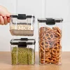 460/700/950/1300/1800ml Thick Sealed Storage Tank Transparent Square Dried Fruit Storage Box Kitchen Grain Storage Jar Container 2