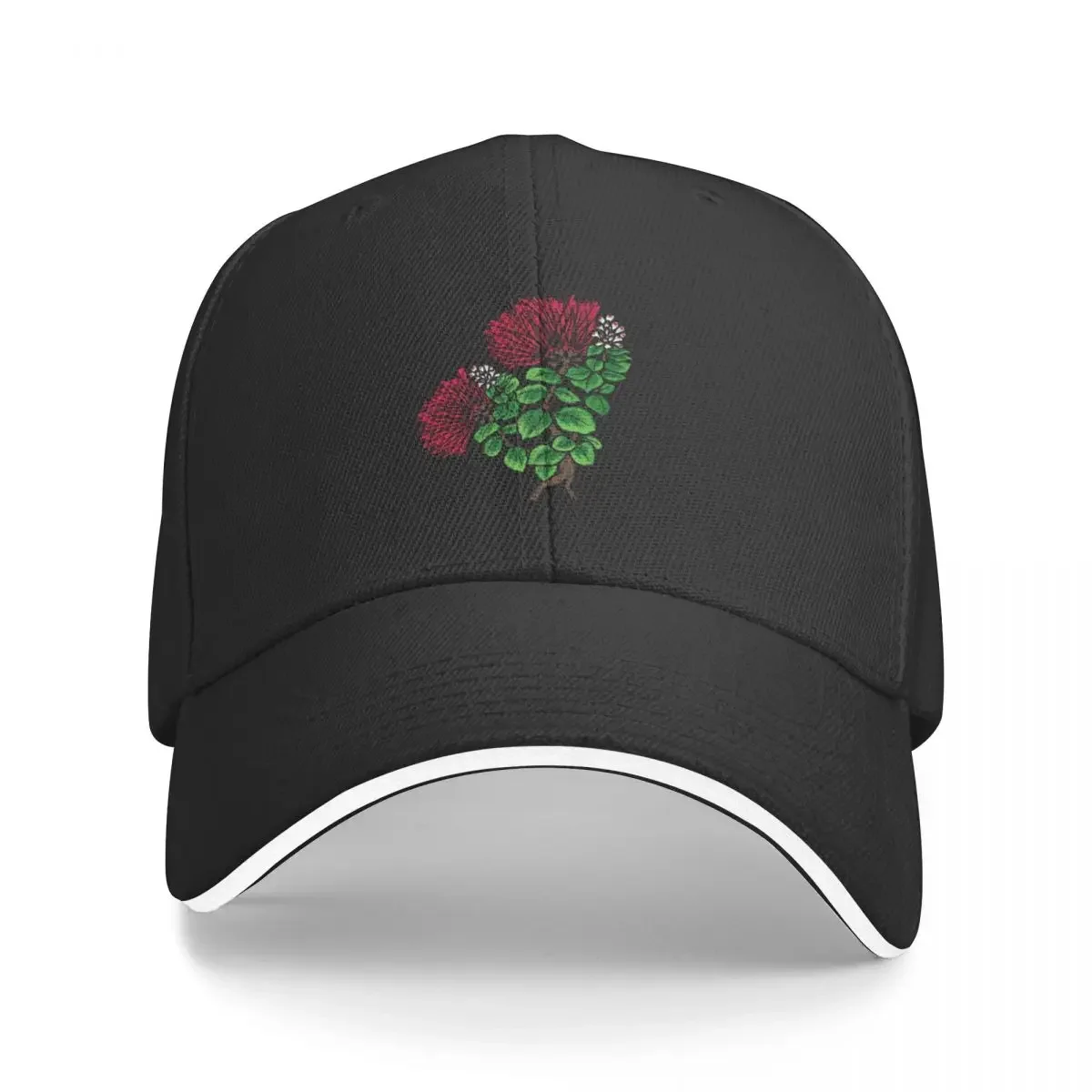 

New Ohia Lehua - Hand-drawn Illustration Baseball Cap Snapback Cap funny hat Golf Wear Hat Man Luxury Man Cap Women's
