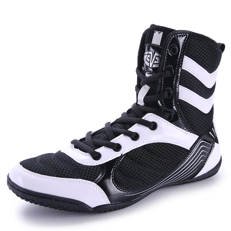Кроссовки мужские для спортзала и бокса, Легкие уличные кеды для тренировок, профессиональная обувь для бокса, белые черные Большие размеры
