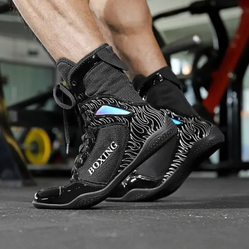 Professional Free Fighting Sports Shoes Indoor Fitness Training Wrestling Shoes Non-slip Comfortable Wear-resistant Boxing
