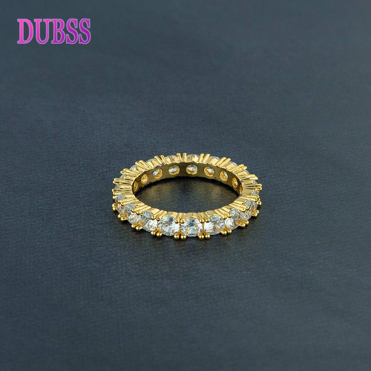 

Модные мужские кольца для тенниса Dubss, украшение из настоящего золота в стиле хип-хоп, 2024