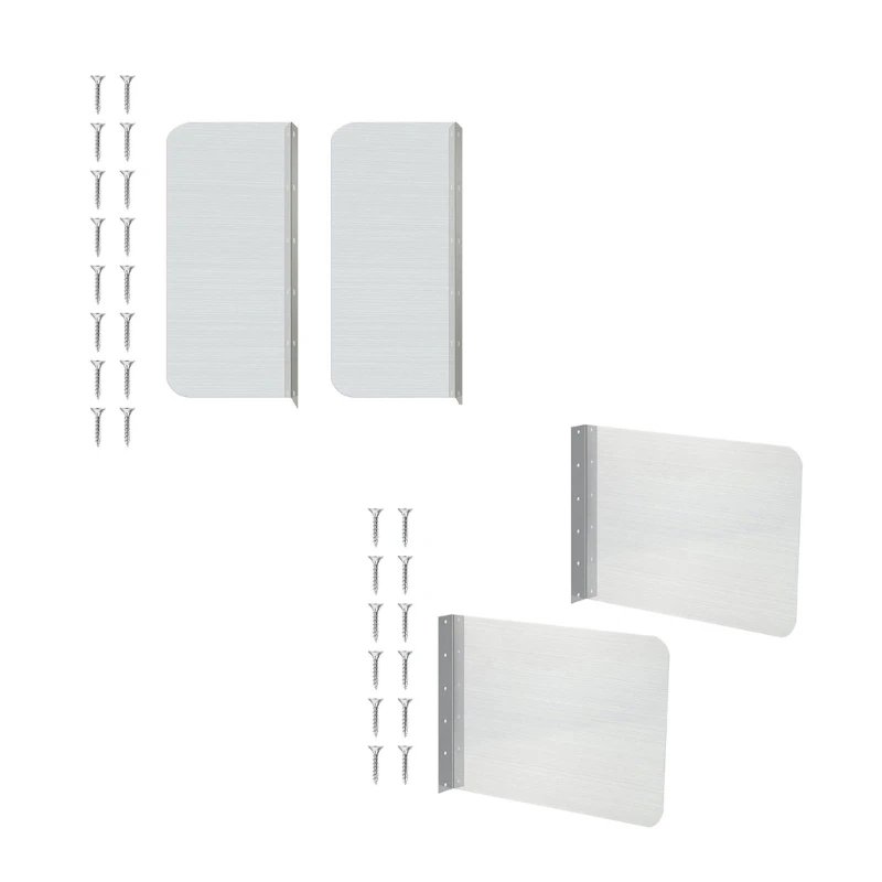 

2 Pcs Metal Side Splash Guard Wall Mount Guard Sink Splash Protector Rustproof Splashback for Kitchen and Bathroom Sink