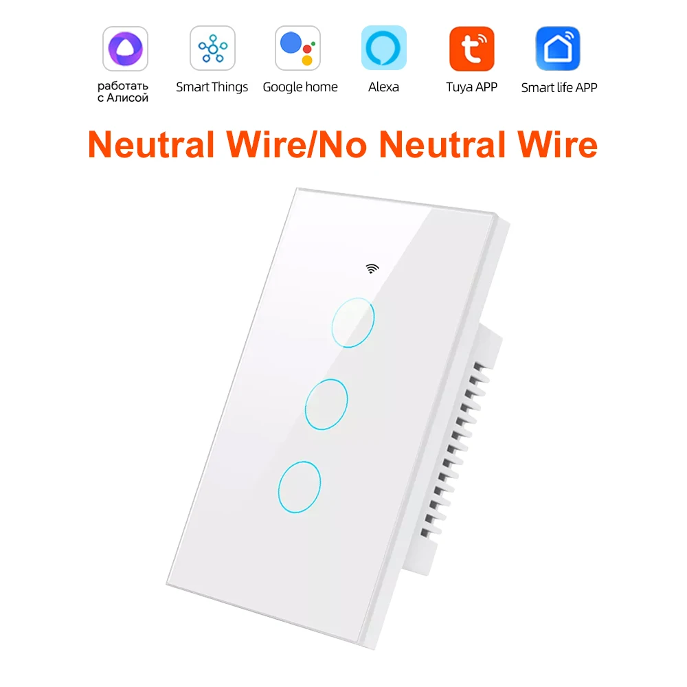 الحياة الذكية واي فاي + بلوتوث اللمس مفتاح الإضاءة...