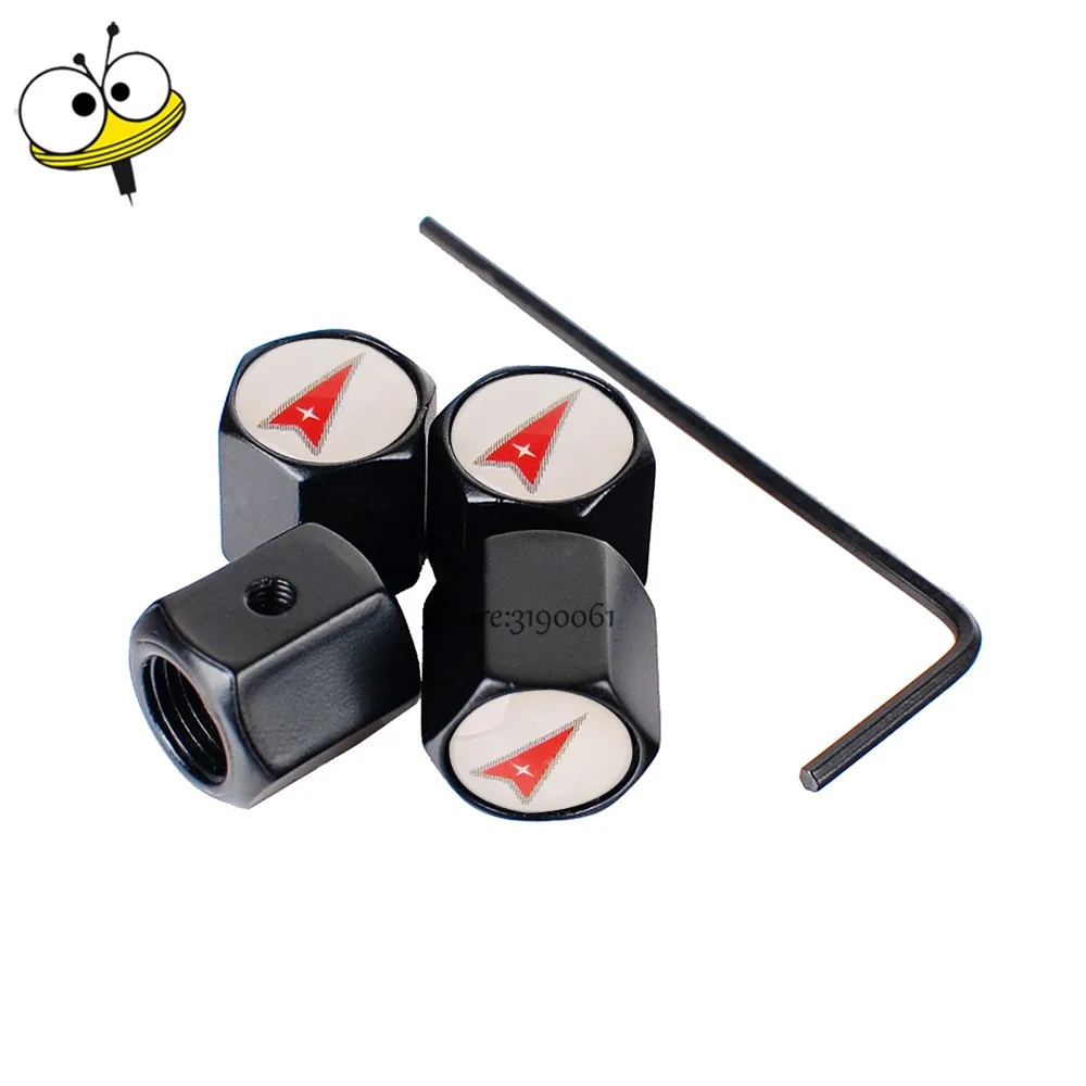 Car Styling Wheel Tire Valve Stem Caps Rim Sticker Per Pontiac G3 G5 Solstice Gto Vibe Bonneville Grand Prix Grand Am Sunfire