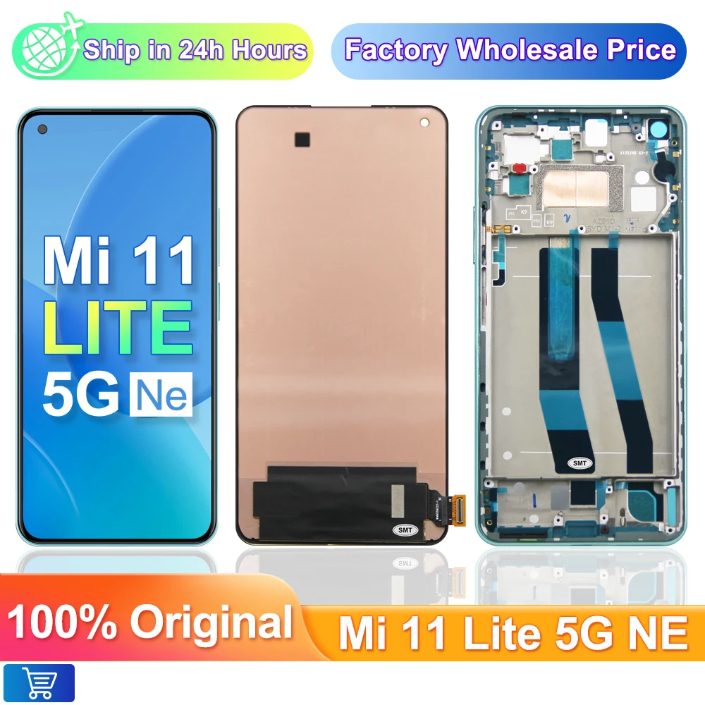 

6,55 "Super AMOLED для Xiaomi 11 Lite 5G NE ЖК-дисплей с сенсорным экраном и дигитайзером в сборе для Xiaomi Mi11 Lite 5G NE 2109119DG