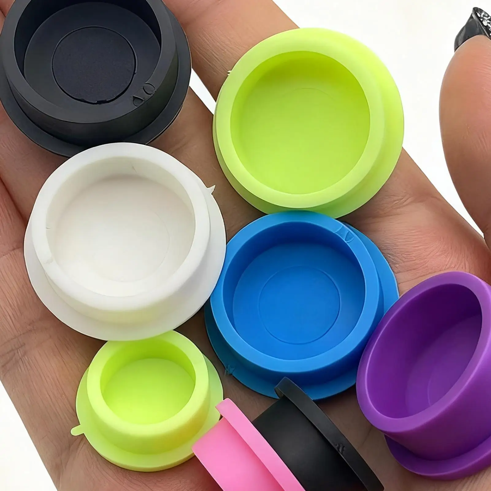 Vial Caps 6 Piece Easy To Clean Labware Lids Leak-Proof Lids For Lids Quick Organization Identification Industrial Scientific