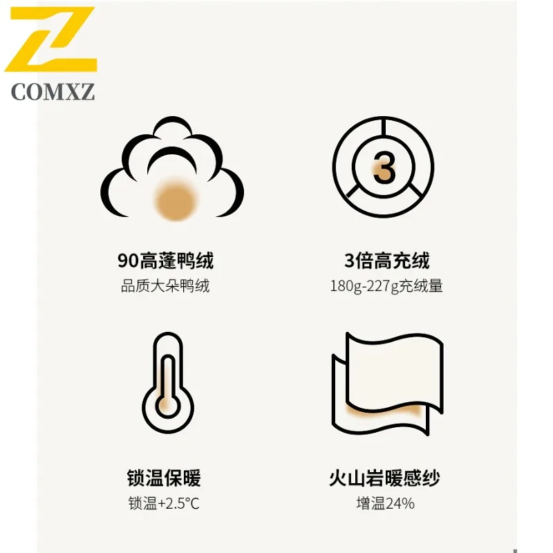 Autumn Men's Stand Collar Down Vest White Duck Feather Thickened Sleeveless Jacket Waterproof Windproof suitable Camping Fishing