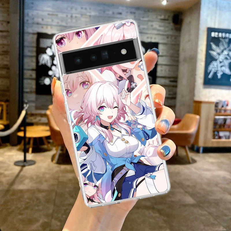Silicone Shockproof Soft Transparent Phone Case Cover - Honkai Star Rail Design