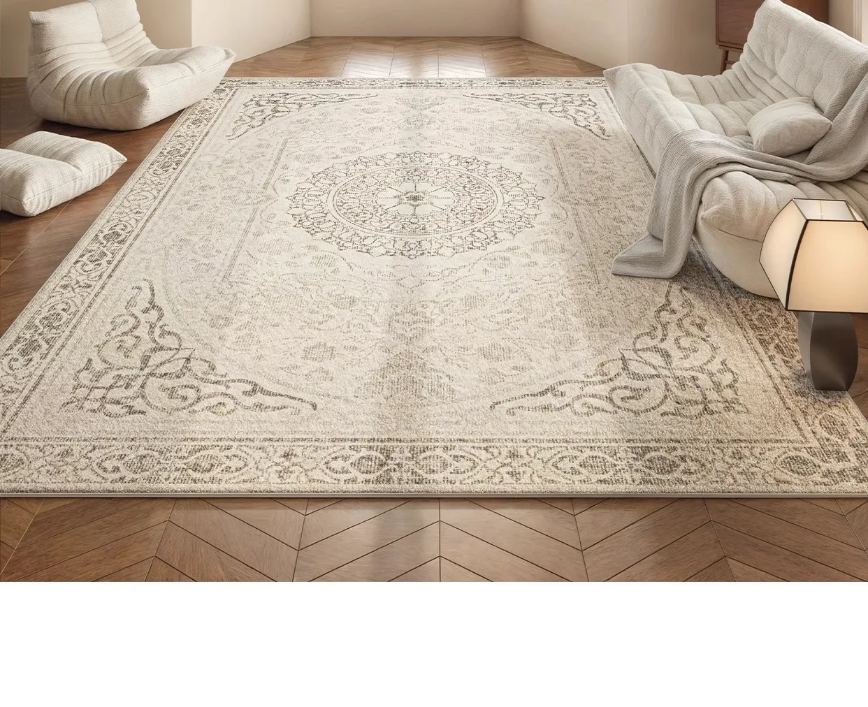 Living Room Carpet Retro French Plush Bedroom Rug Home Large Area Luxury High-end Custom Soft Coffee Table Floor Mats Tapete 양탄자