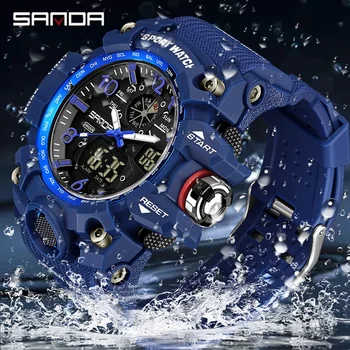 SANDA 3169 Men's Creative Personalized Watch New Youth Sports Trend Korean Edition Electronic Watch