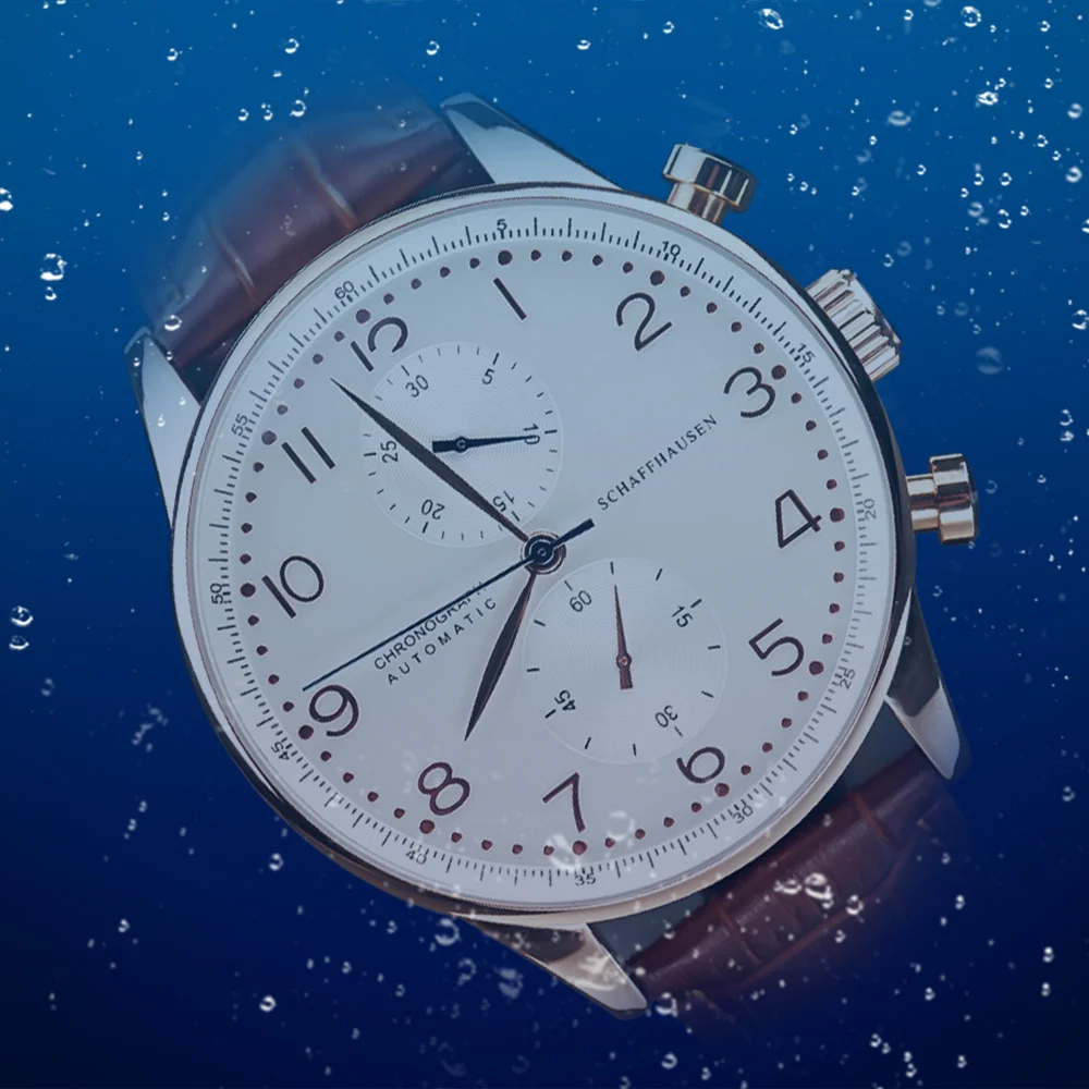 2022 Fashion New Men's Automatic Watch 44mm Sapphire Crystal Glass Stainless Steel Leather Strap Sports Leisure Waterproof