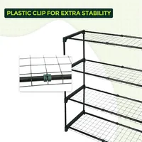Greenhouse Shelving Staging Double 4 Tier, Outdoor / Indoor Plant Shelves, 2