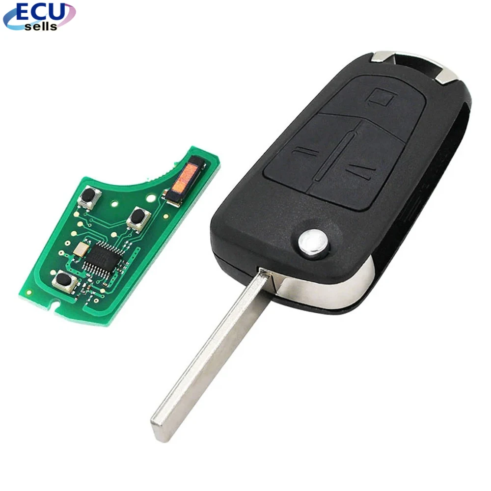 Pezzi 2 Pulsanti Telecomando Auto Portachiavi Di Ricambio Compatibile Con Vauxhall Opel Bu I Ck Astra Insignia Vectra Zafira Meriva Mokka Chiave Guscio Con Lama 88895061
