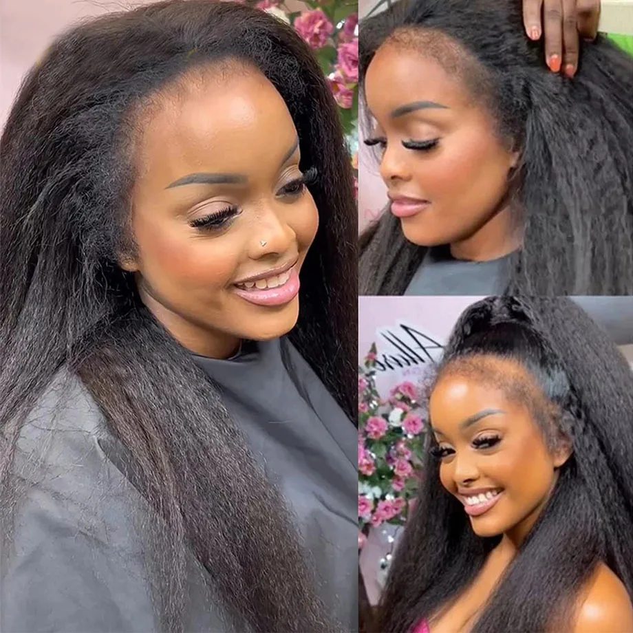 Kinky Curly Wig Human Hair Wigs 13x6 Transparent Hd Lace Frontal Wig