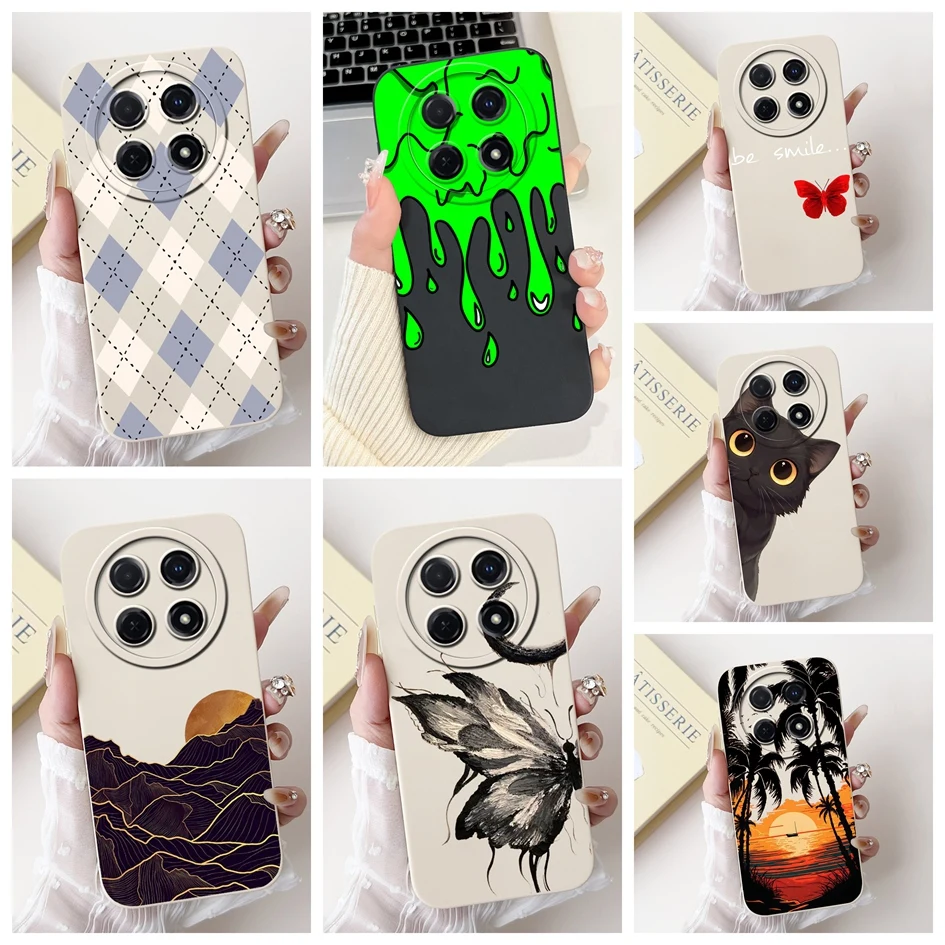 Cute Cartoon Butterfly Sunset Soft Silicone Matte Phone Cover