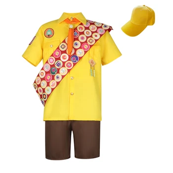 Costumi cosplay Russell per film anime, uniformi per adulti, cappelli, accessori, feste di ruolo, costumi cosplay di Halloween